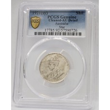 AUSTRALIA 1921 . ONE 1 SHILLING . STAR . PCGS GENUINE